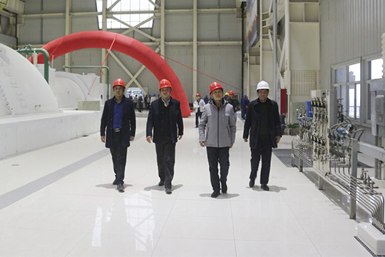 拼搏手机版（中国）副总经理吴新宇、翟武汉及项目部领导在汽机运转平台参观